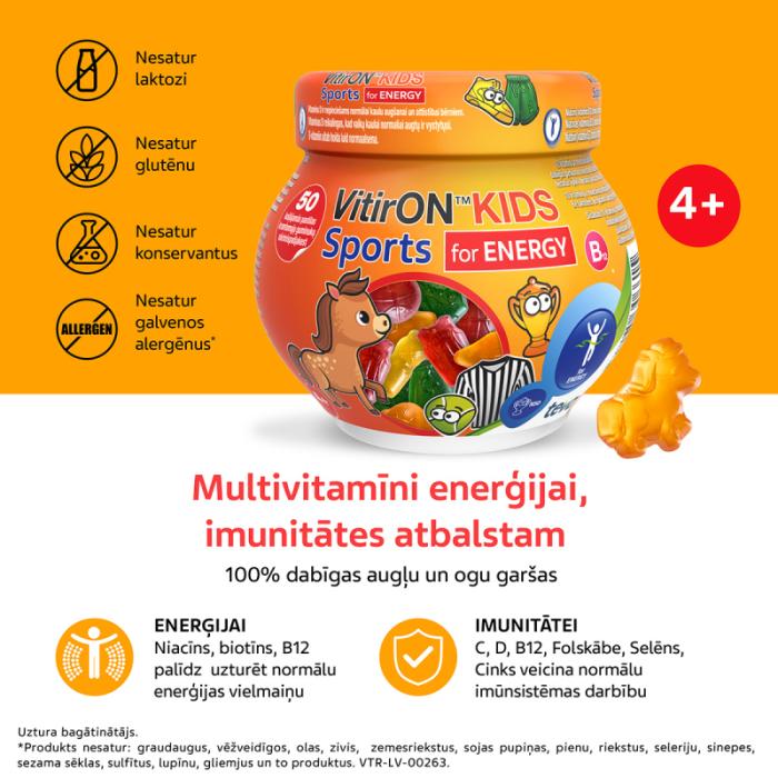 VITIRON Kids Sports košļājamās pastilas N50