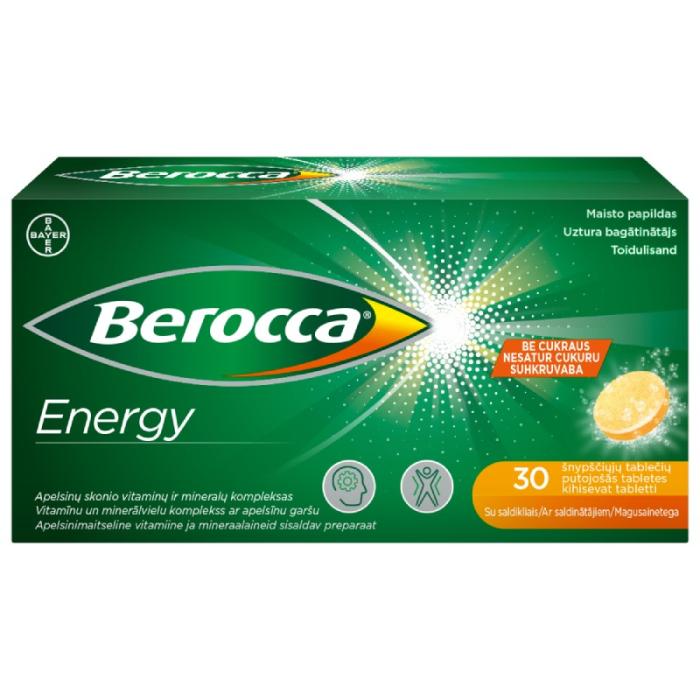BEROCCA Energy  putojošās tabletes N30