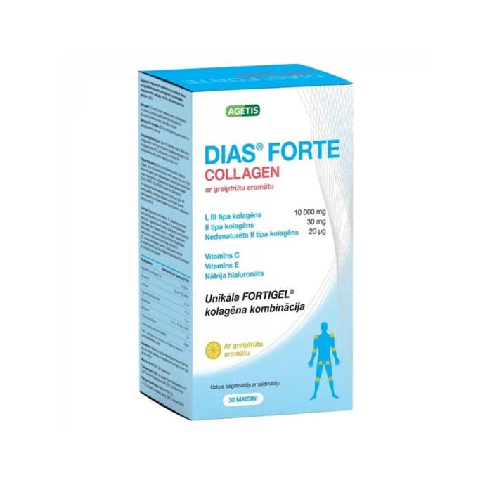 DIAS® FORTE COLLAGEN pulveris ar greipfrūtu aromātu N30