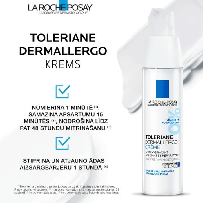 LA ROCHE POSAY Toleriane Dermallergo sausas sejas ādas krēms 40 ml
