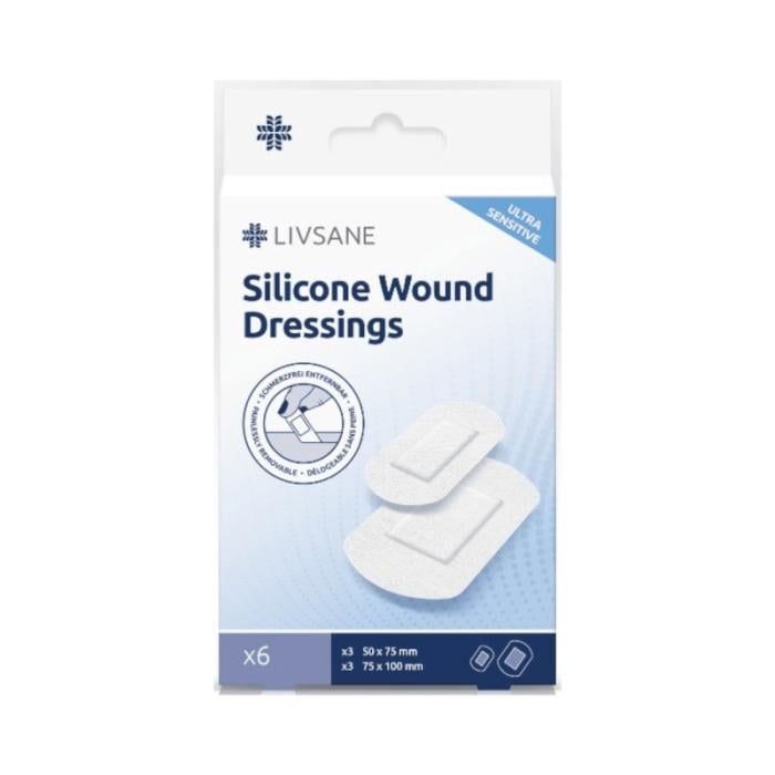 LIVSANE Ultra sensitive silikona brūču pārsēji N6