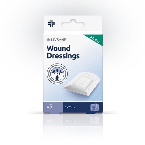 LIVSANE sterils pārsējs 7.5x10cm N5 