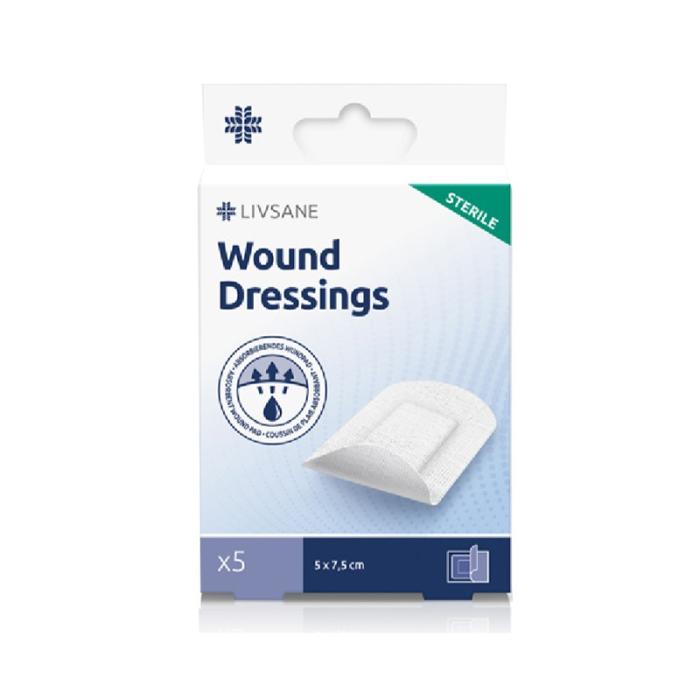 LIVSANE sterils pārsējs 5x7.5cm N5
