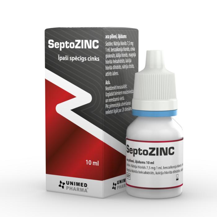 SEPTOZINC acu pilieni 10ml