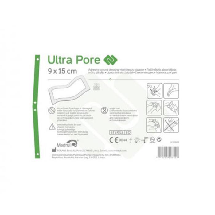 MEDRULL Ultra Pore pašl.abs.ster. pārsējs 9cmx15cm N1