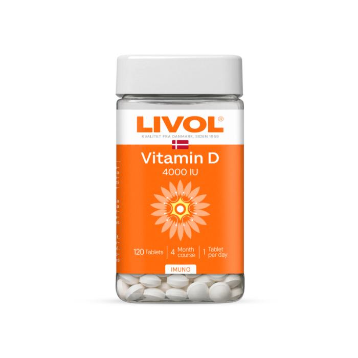 LIVOL EXTRA D vitamīns 4000 tabletes N120