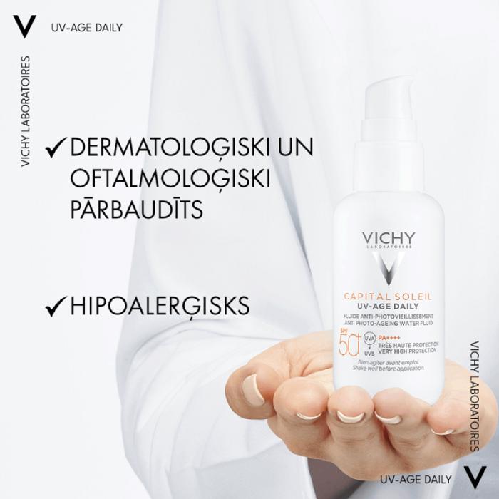 VICHY Capital Soleil SPF50+ sejas saules aizsargfluīds pret fotonovecošanos 40 ml