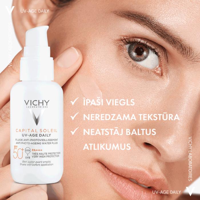 VICHY Capital Soleil SPF50+ sejas saules aizsargfluīds pret fotonovecošanos 40 ml