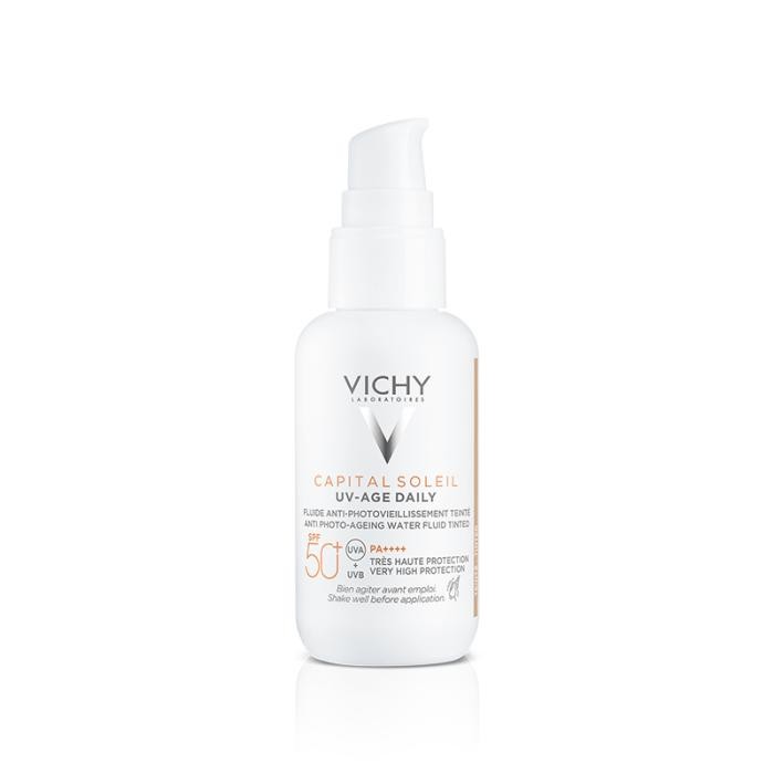 VICHY Capital Soleil SPF50+ sejas saules aizsargfluīds pret fotonovecošanos ar toni 40 ml