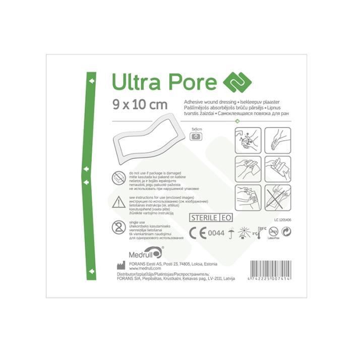 MEDRULL Ultra Pore pašl.abs.ster. pārsējs 9x10cm N1