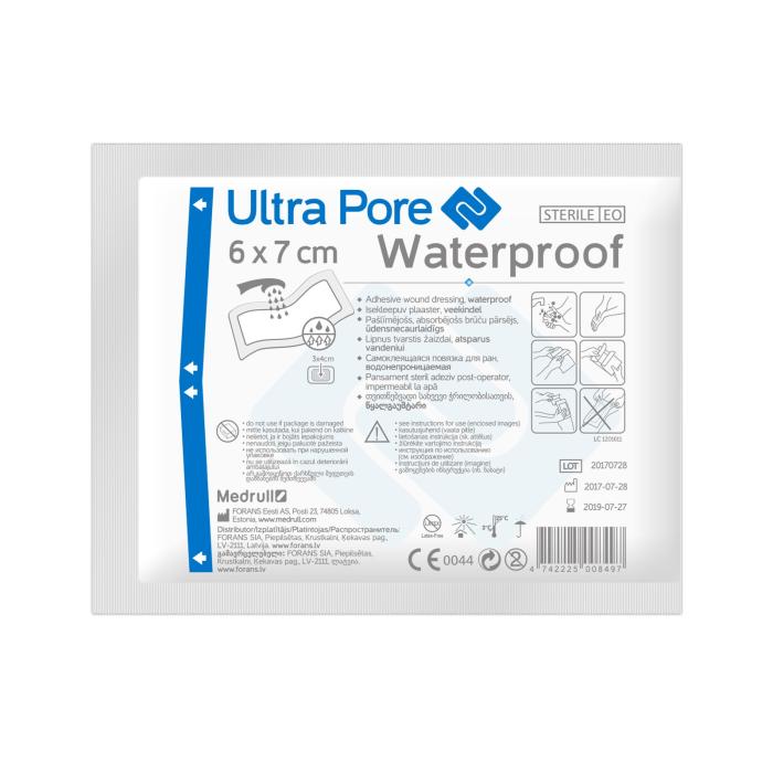 MEDRULL Ultra Pore ūdenizt.pašl.ster. pārsējs 6x7cm N1