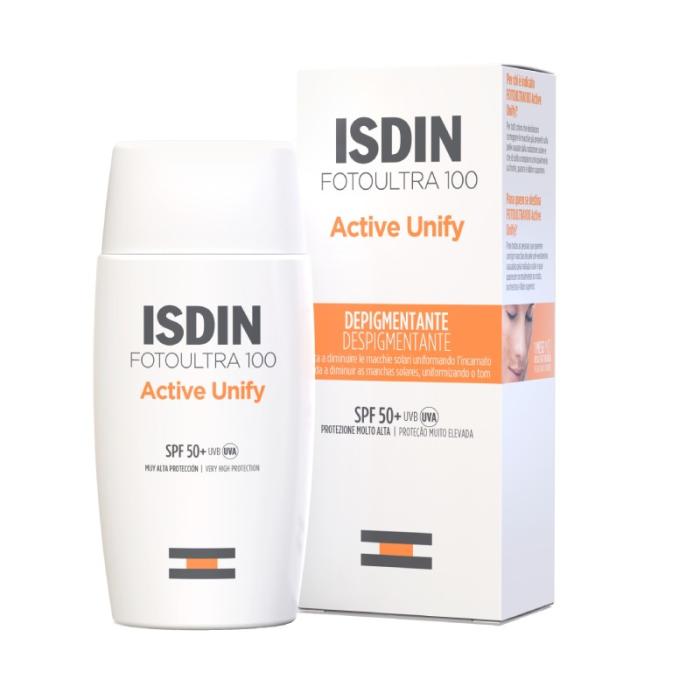 ISDIN Foto Ultra 100 Active Unify SPF50+ Saules aizsargfluīds pigmentācijas mazināšanai 50ml