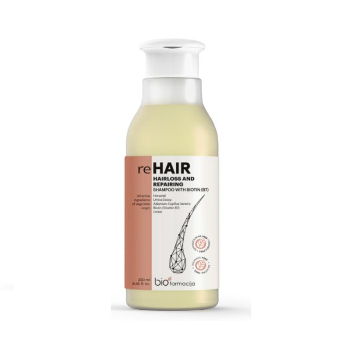 REHAIR atjaunojošs šampūns ar biotīnu (B7), pret matu izkrišanu 250 ml