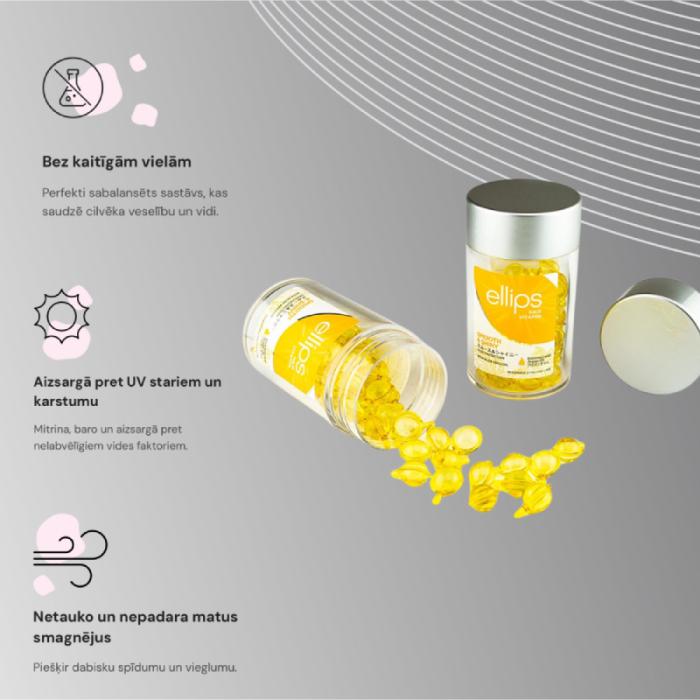 ELLIPS Smooth & Shiny vitamīni matu apjomam, kapsulas 1mlxN50