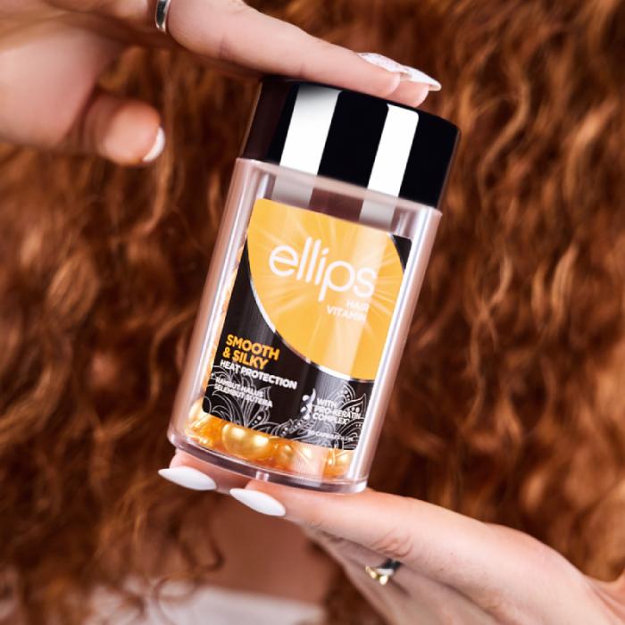 ELLIPS Smooth & Silky Pro Keratin vitamīni mitruma atjaunošanai ar keratīnu, kapsulas 1mlxN50