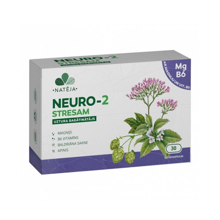 NATĒJA NEURO-2 Stresam ar Mg +B6 vit. kapsulas N30