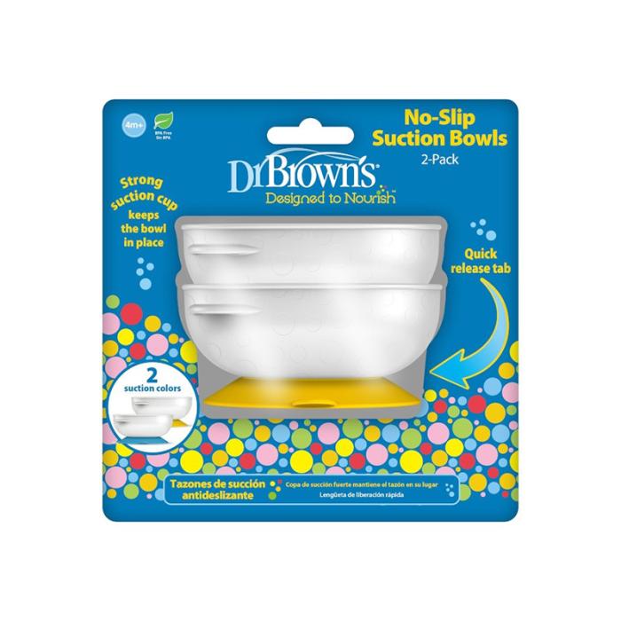 DR.BROWN’S bļodiņas ar pielīpošu pamatni, 2 GAB.
