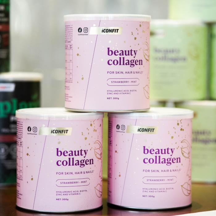 ICONFIT Beauty Kolagēns zemeņu-piparmētras, pulveris 300g