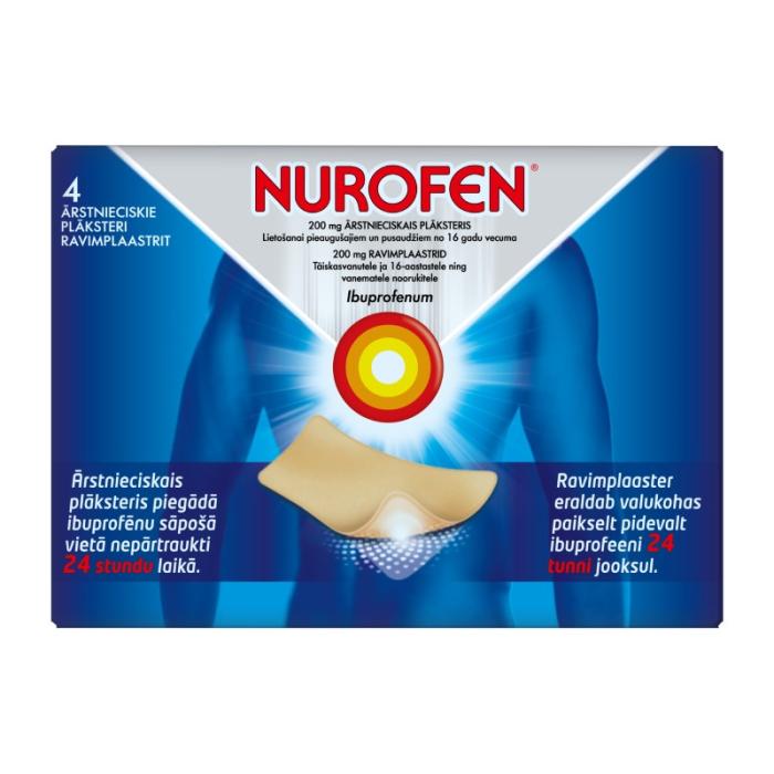 NUROFEN 200mg ārstnieciskais plāksteris N4