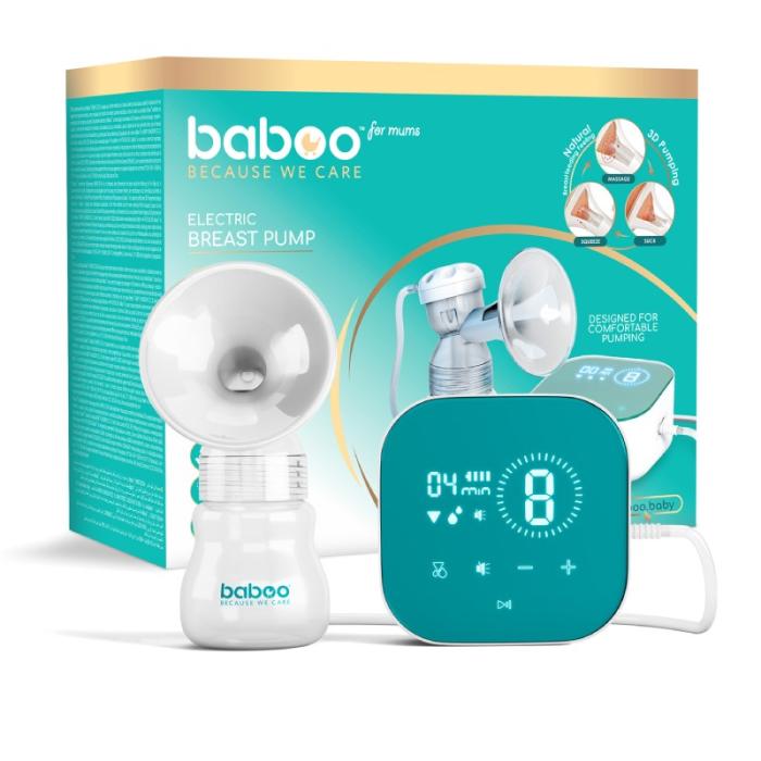 BABOO Elektriskais krūts pumpis ar 3D piena sūknēšanas tehnoloģiju
