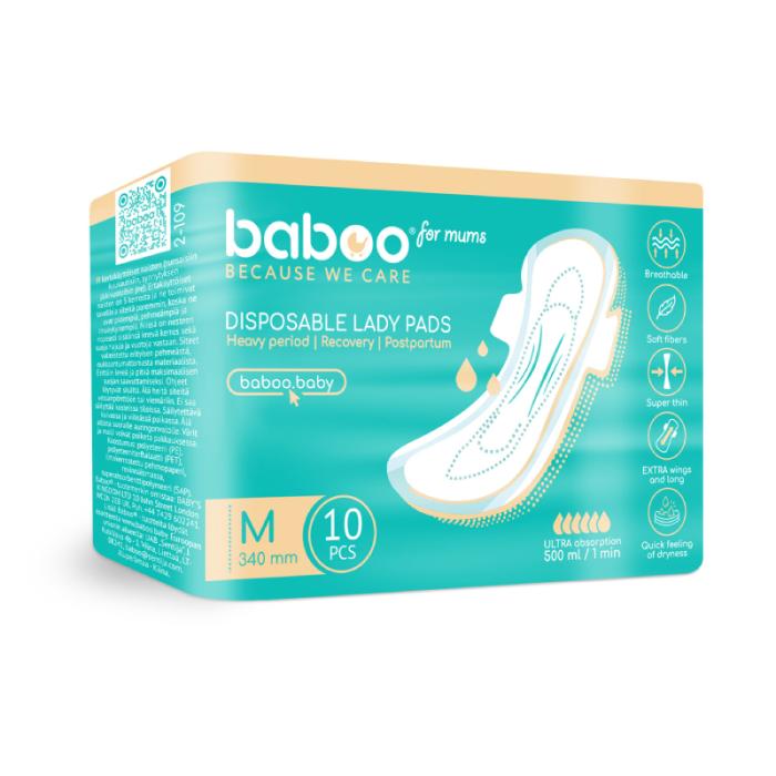 BABOO pēcdzemdību biksīšu ieliktņi, M izmērs N10