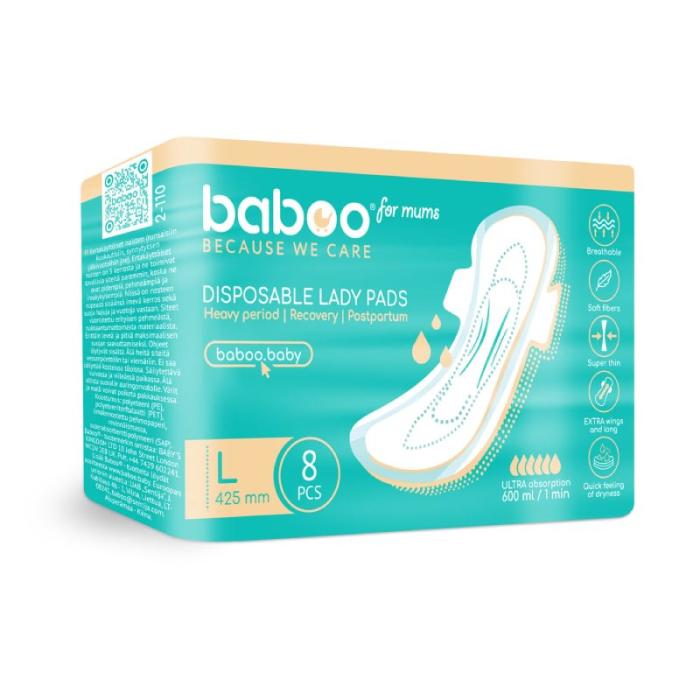 BABOO pēcdzemdību biksīšu ieliktņi, L izmērs N8