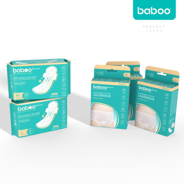 BABOO pēcdzemdību biksīšu ieliktņi, L izmērs N8