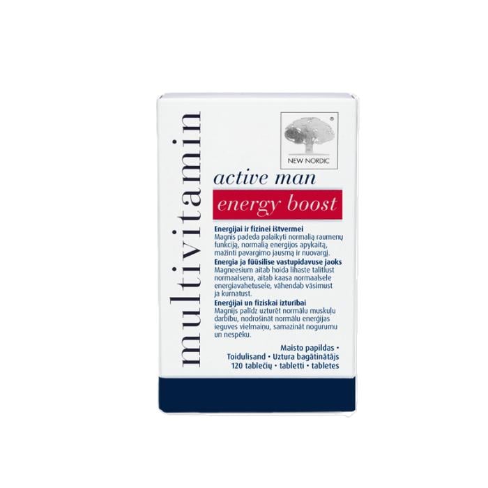 NEW NORDIC Multivitamin Active Man Energy tabletes N120