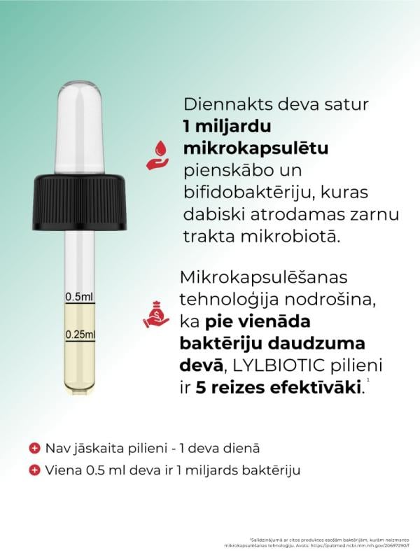LYL BIOTIC Drops (20 devas), pilieni, 10 ml