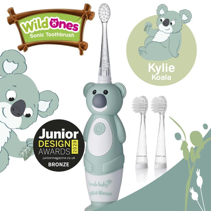 BRUSH-BABY WildOnes Koala elektriska zobu birste 0-10g.