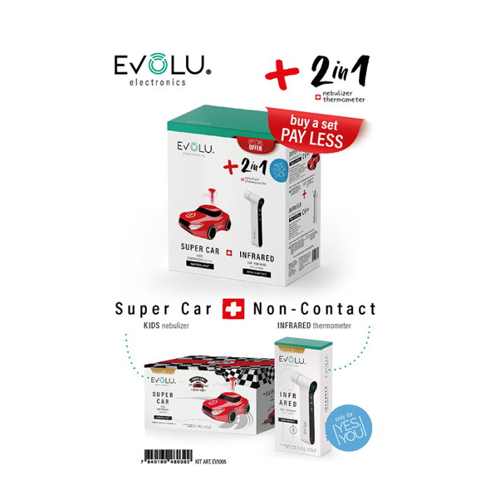 EVOLU Super Car nebulaizers+Non Contact termometrs