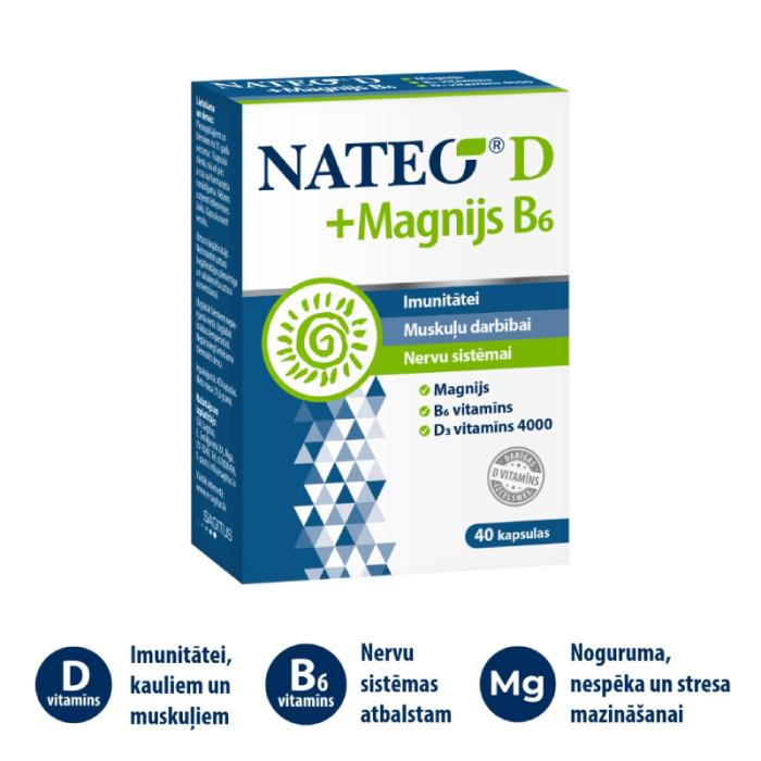 NATEO D 4000 SV + Magnijs B6 kapsulas N40