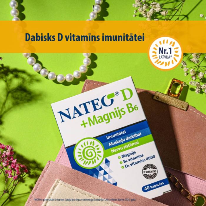 NATEO D 4000 SV + Magnijs B6 kapsulas N40