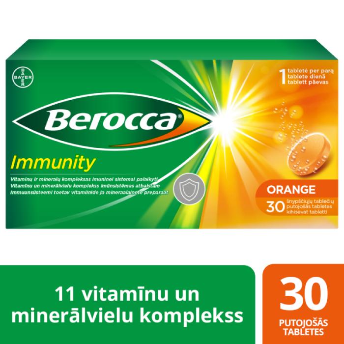 BEROCCA Immunity putojošās tabletes N30