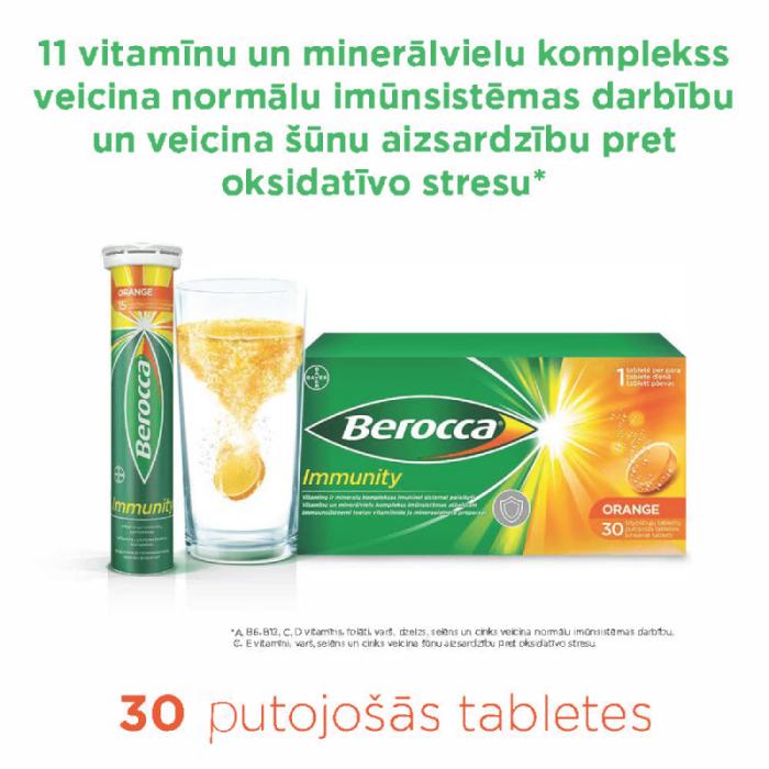 BEROCCA Immunity putojošās tabletes N30