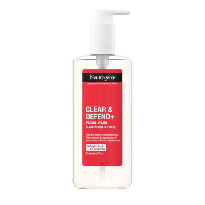 NEUTROGENA Clear&Defend+ sejas mazgāšanas līdzeklis 200ml