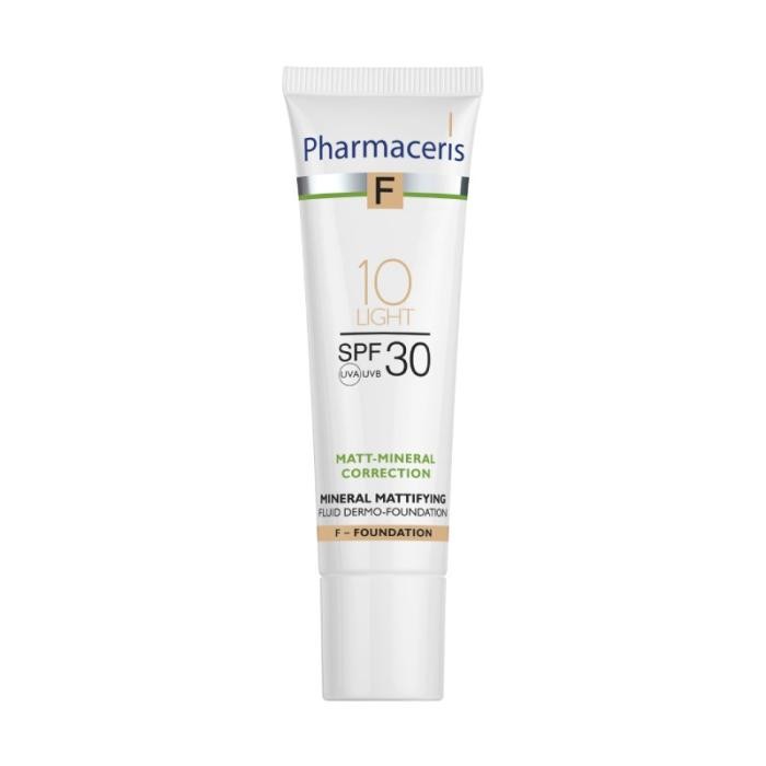 PHARMACERIS F Minerāls matējošs SPF30 tonālais krēms 10 light 30ml