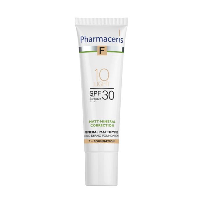 PHARMACERIS F Minerāls matējošs SPF30 tonālais krēms 10 light 30ml