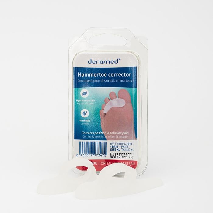 DDERAMED Polimēra gela ortoze āmurveida pirkstiem ar gredzenu, XL izmērs N2