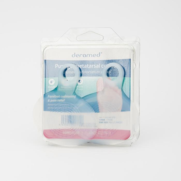 DERAMED Polimēra gela pēdas metatarsālās daļas aizsargs ar gredzenu 1 pāris