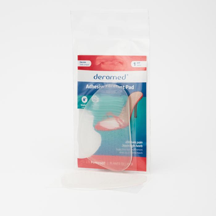 DERAMED Pašlīmējoša polimēra gela spilventiņi pēdas priekšējai daļai 1 pāris