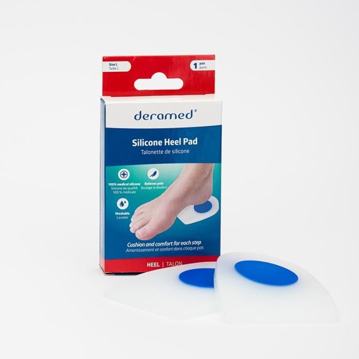 DERAMED Silikona gela papēža aizsargs, L izmērs (41-44 izm.) N2