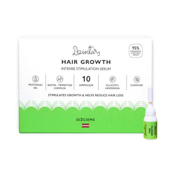 DZINTARS Dižciems serums matu augšanai 5mlxN10