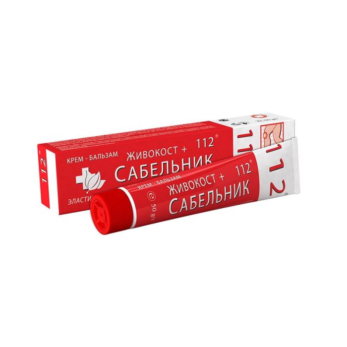 112 Sabeļnik+Živokost krēms-balzams 50g