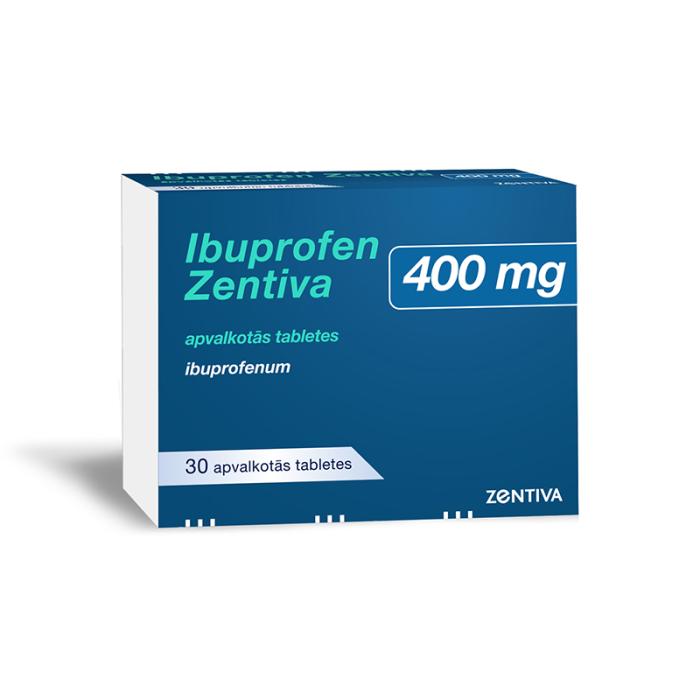 Ibuprofen Zentiva 400 mg apvalkotās tabletes N30