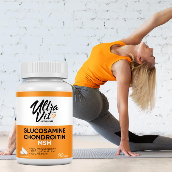 ULTRAVIT Glucosamine Chondroitin MSM tabletes N90
