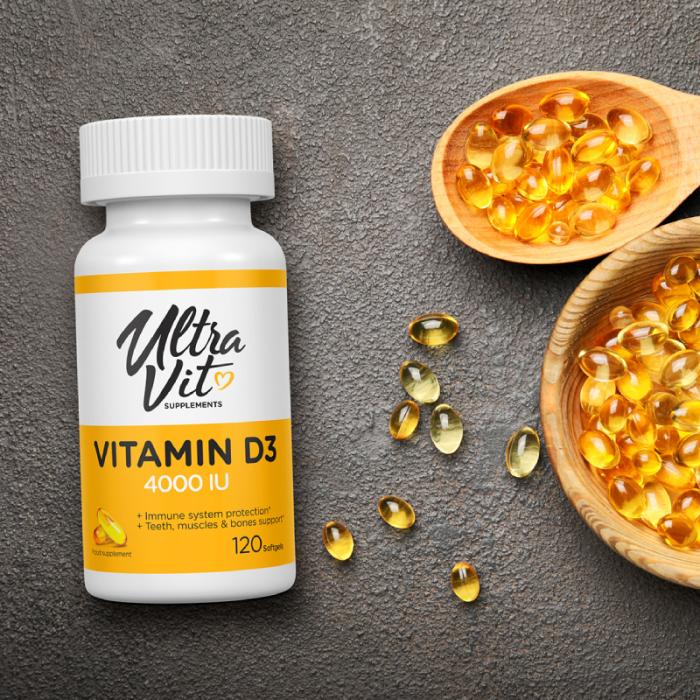 ULTRAVIT Vitamin D3 4000SV mīkstās kapsulas N120