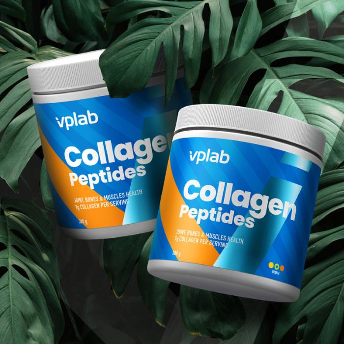 VPLAB Collagen Peptides Orange pulveris ar apelsīnu garšu 300g