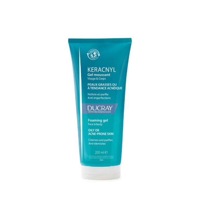 DUCRAY Keracnyl putojošs gels problemātiskai ādai 200ml