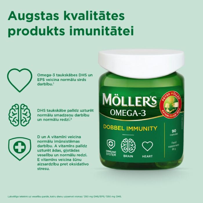 MOLLERS Dobbel Immunity kapsulas N90